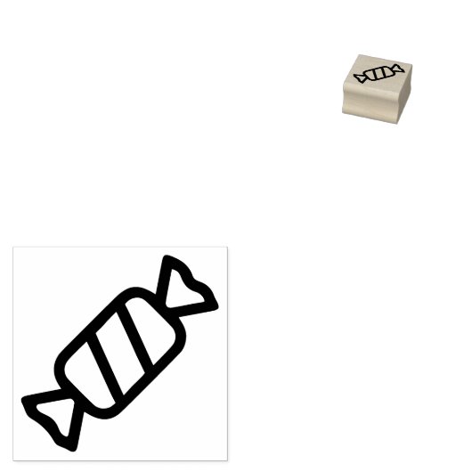 Briefmarke aus leicht ummanteltem Lolly Miniaturka Gummistempel (Stempel)