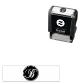 Briefmarke aus Monogramm Kautschuk (Buchstabe B) Permastempel (Beispiel)