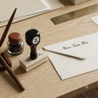 Briefmarke aus personalisiertem Holzkautschuk Gummistempel