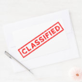 Briefmarke aus Rotem Kautschuk Rechteckiger Aufkleber (Umschlag)