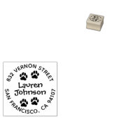 Briefmarke aus Rücksendeadresse mit Paw-Druck Gummistempel (Stempel)