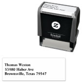 Briefmarke aus Rücksendeadresse Permastempel (Beispiel)