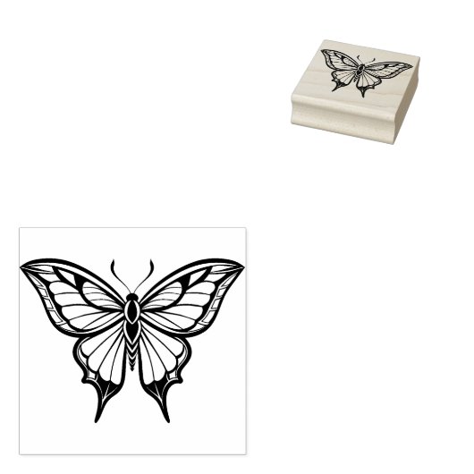 Briefmarke aus Schmetterling Gummistempel (Stempel)