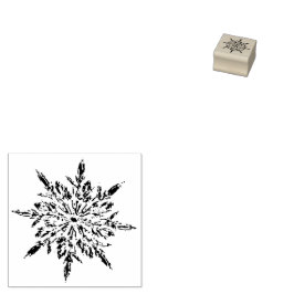 Briefmarke aus Schneeflocken Gummistempel