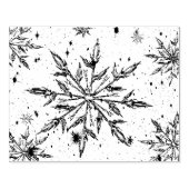 Briefmarke aus Schneeflocken Gummistempel (Prägung)