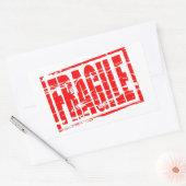 Briefmarke aus schwach rotem Gummi Rechteckiger Aufkleber (Umschlag)