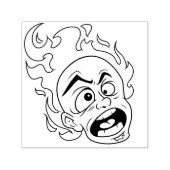 Briefmarke aus schwarzem, schwarzem und schwarzem permastempel (Design)