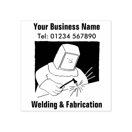 Briefmarke aus Schweißen und Fabrikation Gummistempel (Prägung)