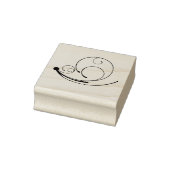 Briefmarke aus schwirlem Gummi Gummistempel (Stempel)