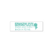 Briefmarke aus unvollständigem, selbstfarbigem Kau Permastempel (Design)