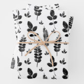 Briefmarke aus Weiß und Schwarz Geschenkpapier Set (Beispiel)