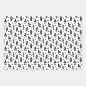 Briefmarke aus Weiß und Schwarz Geschenkpapier Set (Vorderseite 3)