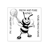 Briefmarke aus weißem und schwarzem Honigbienenkau Gummistempel (Prägung)