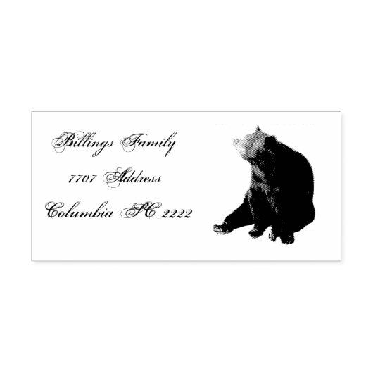 Briefmarke/Bärendesign der Selbstfarben Permastempel (Design)