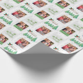 Briefmarke-benutzerdefiniertes Foto Geschenkpapier (Ecke)