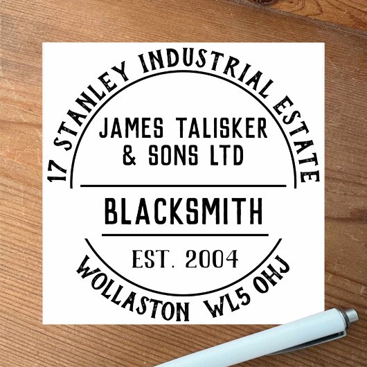 Briefmarke Blacksmith Rubber Gummistempel