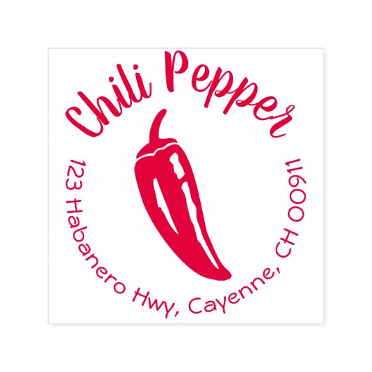 Briefmarke Chili Pepper für Selbstfarben Permastempel (Design)