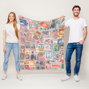 Briefmarke Collection Blanka für Reisende Fleecedecke
