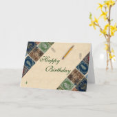 Briefmarke Collection Geburtstagskarte Karte (Gelbe Blume)