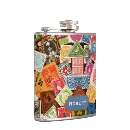 Briefmarke Collector Flask Flachmann (Rechts)