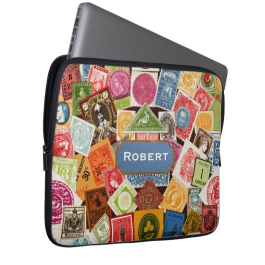 Briefmarke Collector Neopren Laptop-Sieb Laptopschutzhülle (Vorne Rechts)