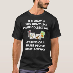 Briefmarke Collectors Funny Smart  T-Shirt