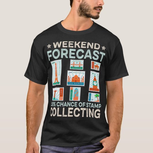 Briefmarke Collectors Funny Weekend for T-Shirt (Vorderseite)