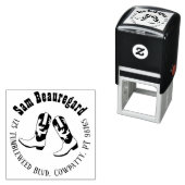 Briefmarke Cowboy Boot mit Selbstfarben Permastempel (Beispiel)