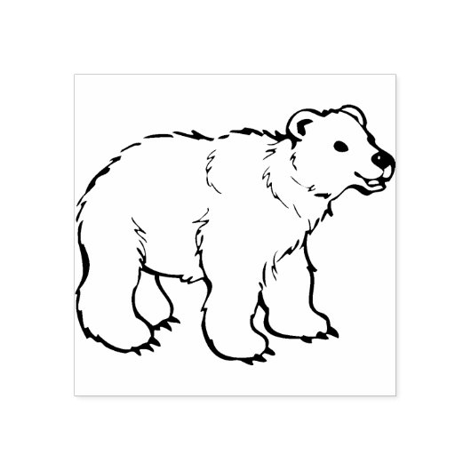 Briefmarke der Babybärentechnik Gummistempel (Prägung)