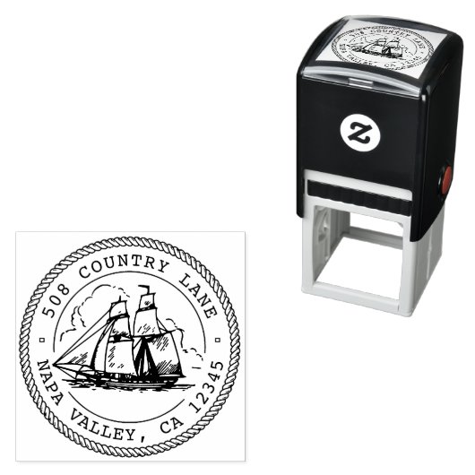 Briefmarke der benutzerdefinierten Adresse, Hochze Permastempel (Beispiel)