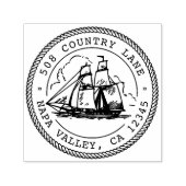 Briefmarke der benutzerdefinierten Adresse, Hochze Permastempel (Design)