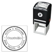 Briefmarke der benutzerdefinierten Adresse, Hochze Permastempel (Beispiel)