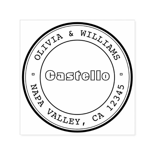 Briefmarke der benutzerdefinierten Adresse, Hochze Permastempel (Design)