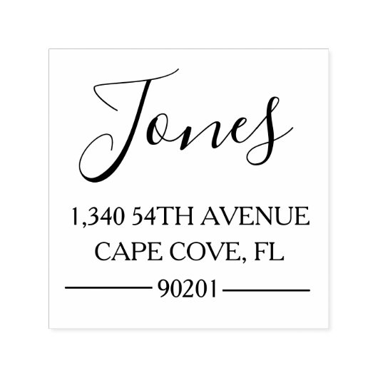 Briefmarke der benutzerdefinierten Adresse, Kallig Permastempel (Design)