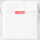 Briefmarke der Bestie Runder Aufkleber (Tasche)