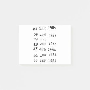 Briefmarke der Bibliothek: Fälligkeit 1984 Post-it Klebezettel