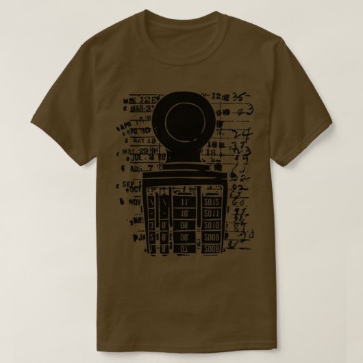 Briefmarke der Bibliothek T-Shirt (Design vorne)