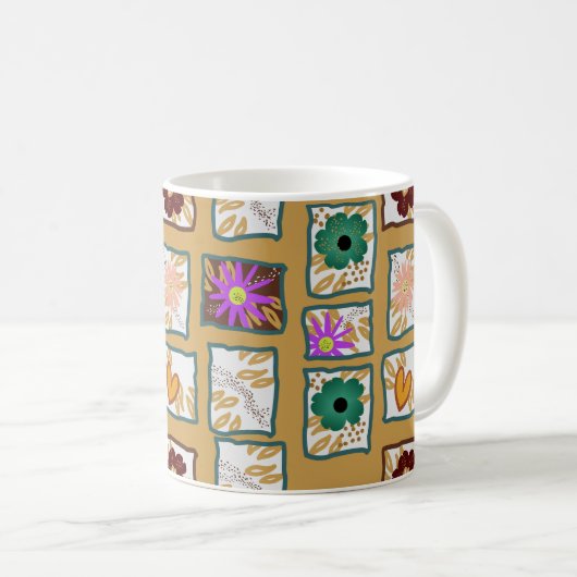 Briefmarke der Blume Kaffeetasse (VorderseiteRechts)