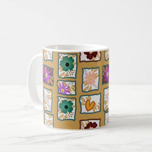 Briefmarke der Blume Kaffeetasse (Vorderseite Links)
