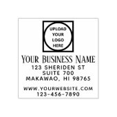 Briefmarke der Business-Rücksendeadresse mit Logo Gummistempel (Prägung)
