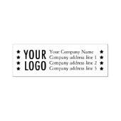 Briefmarke der Business Rücksendeadresse mit Logos Permastempel (Design)