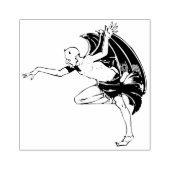 Briefmarke der Dancing-Demon-Illustration Gummistempel (Prägung)