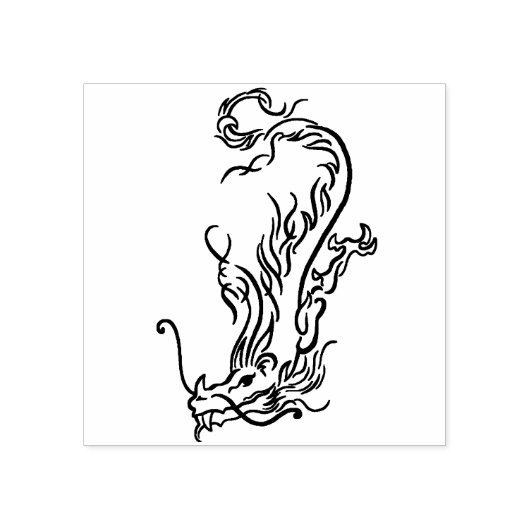 Briefmarke der Drachenkunst Gummistempel (Prägung)