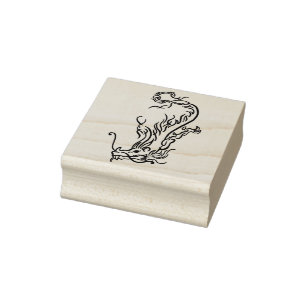Briefmarke der Drachenkunst Gummistempel