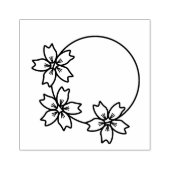 Briefmarke der dreifach gekrönten Sakura (Kirschbl Gummistempel (Prägung)