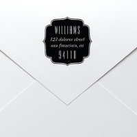 Briefmarke der extravaganten Rahmen-Rücksendeadres