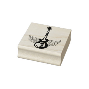 Briefmarke der Flügelgitarre Gummistempel