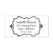 Briefmarke der Frame-Rücksendeadresse geblüht Permastempel (Design)