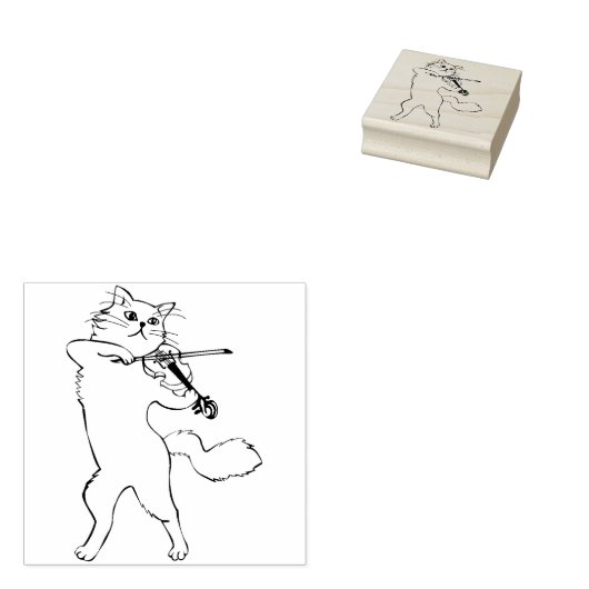 Briefmarke der Geigerkatze Gummistempel (Stempel)