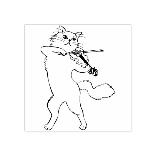 Briefmarke der Geigerkatze Gummistempel (Prägung)